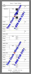 Form 2246 Perforated Job Cost Time Cards