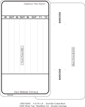 Simplex 1950-9240 Time Cards