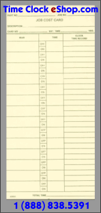 Form 25650 Job Cost Time Cards