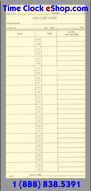 Form 25650 Job Cost Time Cards