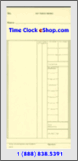 Form 84151 Weekly Time Cards