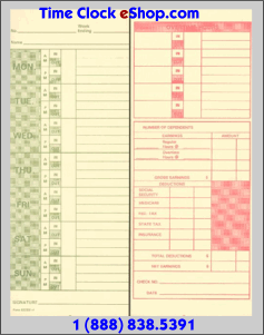 Form 830331-1 Weekly Time Cards