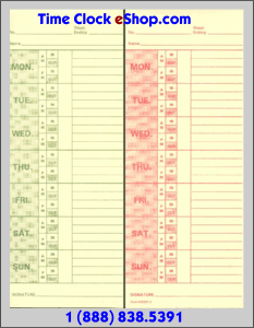 Form 830331-2 Bi-Weekly Time Cards