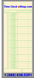 Star ETR3400 Time Cards