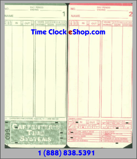Amano MJR7000 Time Cards (AIIP- Series 000-099)