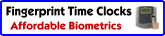 Accurate and Reliable Fingerprint Time Clock Systems, Your Affordable Biometric Prescription for Fingerprint Timekeeping...Click for more details.