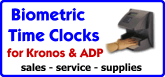 We supply and support Hand Punch Clock Terminals for Kronos, ADP and other brands of Time and Attendance systems...Click for more details.
